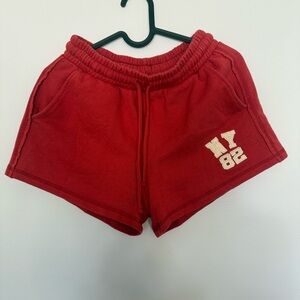 Zara Red Athletic Shorts with Vibrant Color